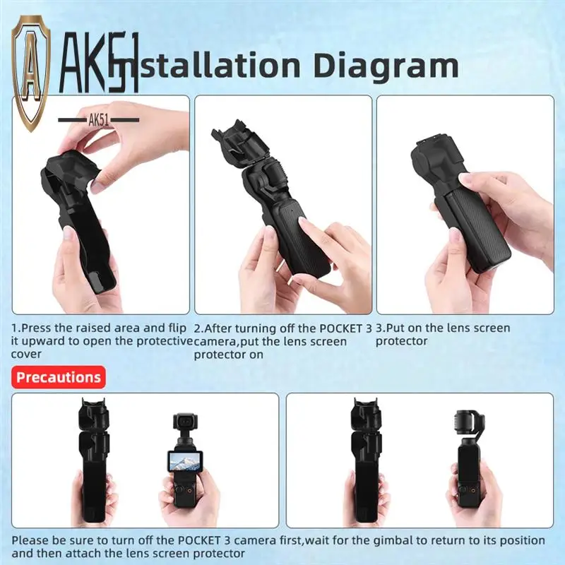 

AK51-BRDRC Handheld Camera Parts Gimbal Lens Cover Protector For DJI Osmo Pocket 3 Accessories Protective Screen Cover