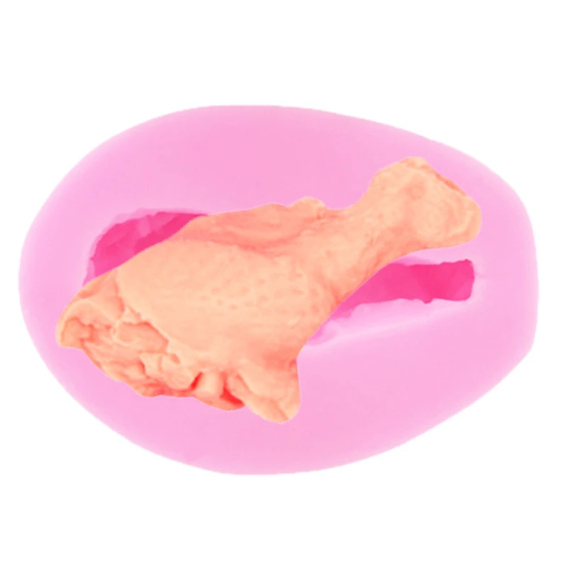 3D Chicken Leg Shape Silicone Mold Pastry Biscuits Mould Fondant Cake Mold Cookies Molds Candy Chocolate Decor Baking Moulds