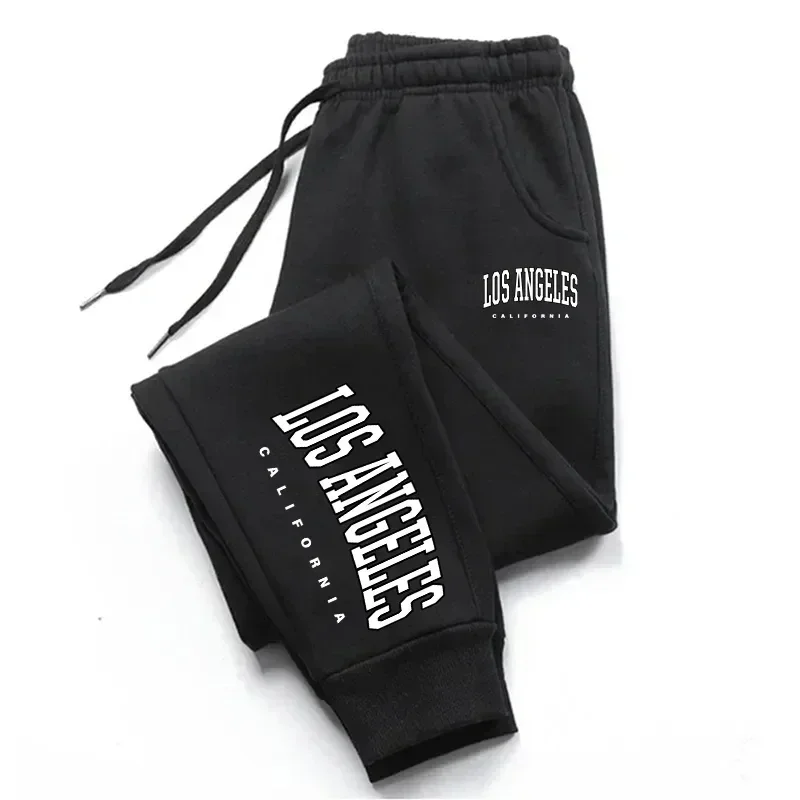 Los Angeles Mens Womens Sweatpants Elastic waist Casual Outdoors Jogging Pants High Quality Fashion Versatile Sport Trousers