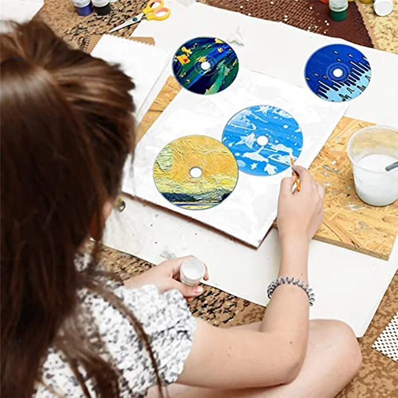 2025 novo-30 pçs cds claros em branco cds para pintura em branco cds para decoração diy estética parede cd decoração do quarto cds de parede transparente