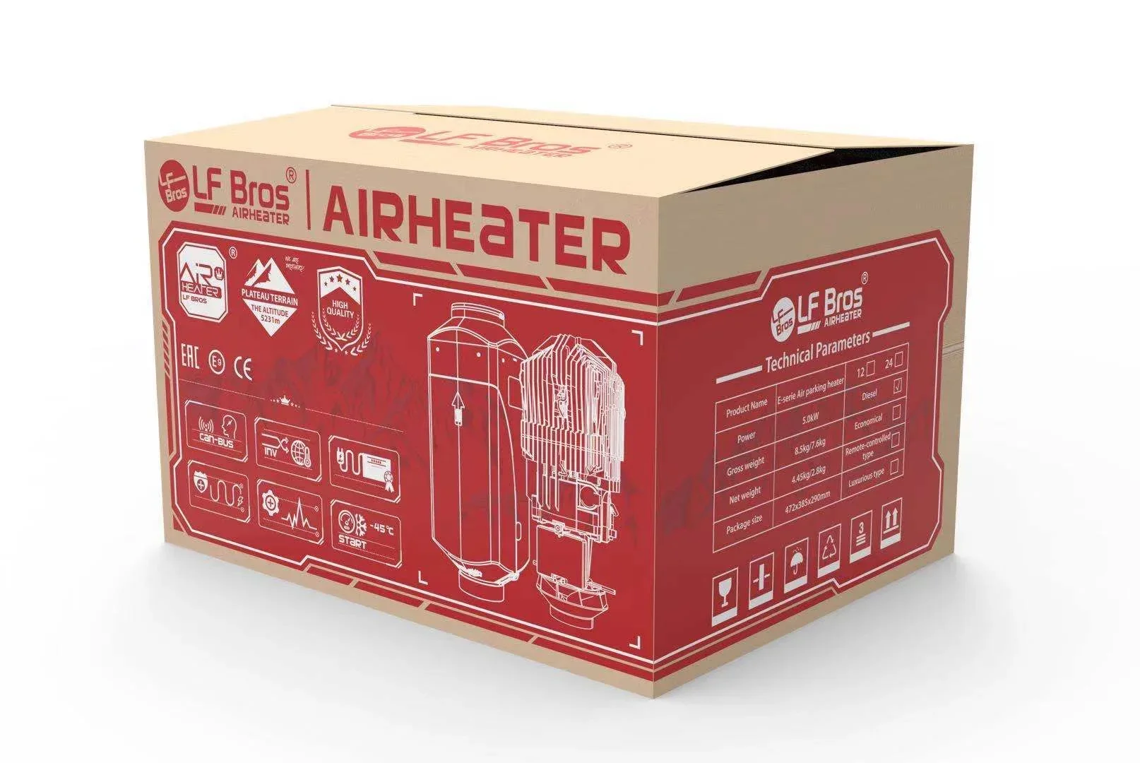 2KW Eberspacher 12V 24V car boat RV trucks bus remote control Air parking Heater Diesel