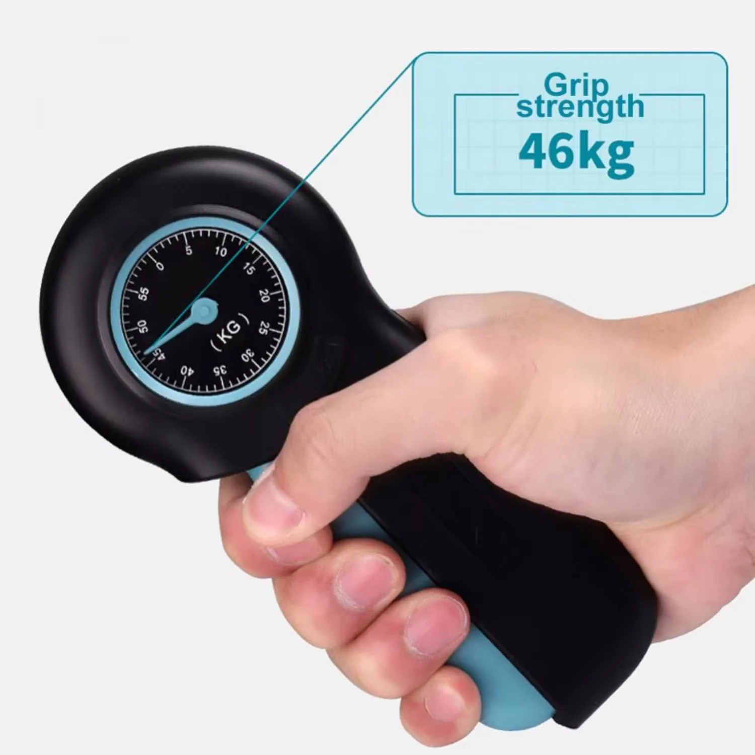 121Lb/55Kg Hand Dynamometer Grip Power Strength Measurement Meter Fitness Training Gripper Strengthener Wrist Muscle Exerciser