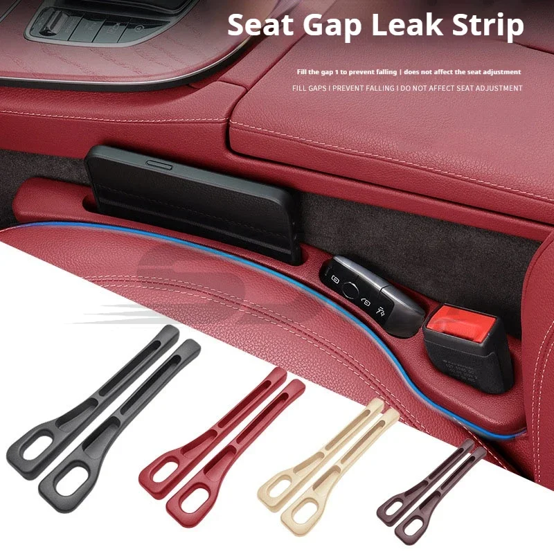For Peugeot 1 Pair Car Seat Gap Plug Strip Side Seam Car Gap Filler Leak Proof Seat Gap Storage Organizer Interior Decoration