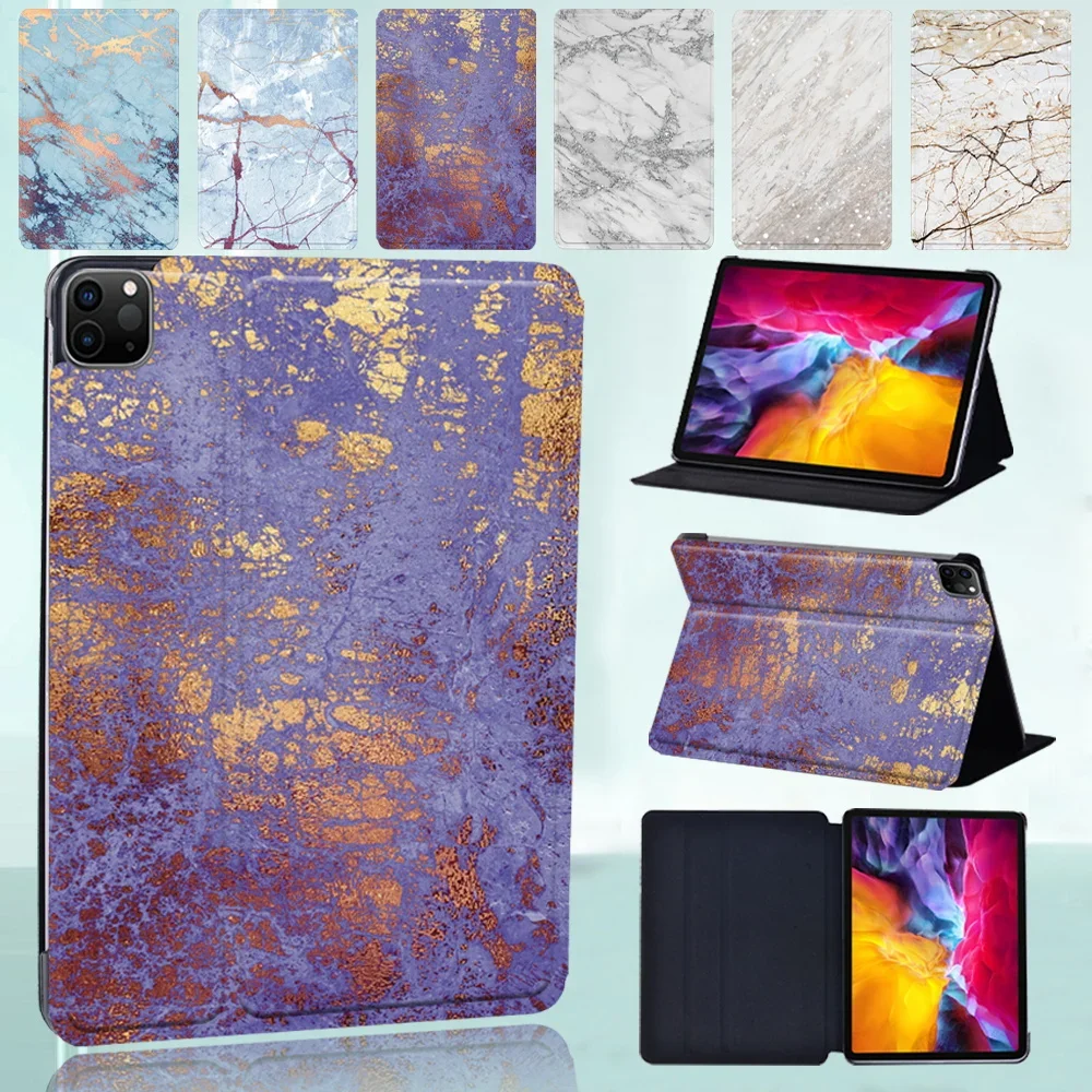 

Cover for IPad Pro 9.7"/IPad Pro 11 2018/2020/2021/Apple IPad Pro 10.5" Pu Leather Protective Stand Tablet Marble Print Case