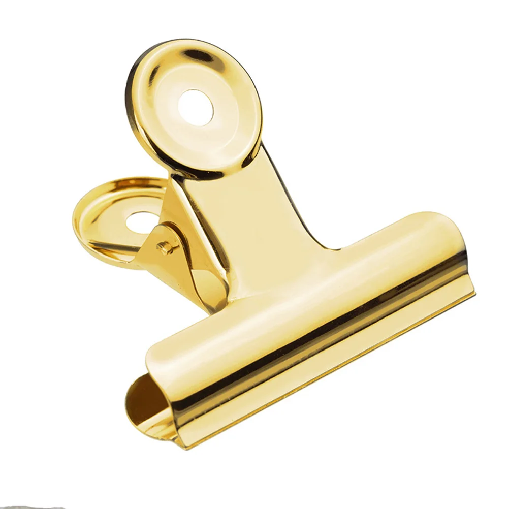 10pcs Round Metal Grip Clips Stainless Steel Ticket Clips Stationery Bills Metal Clips Paper Document Binder Clamps Office Suppl