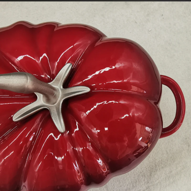 Enameled Cast Iron Dutch Oven, Tomato Oven