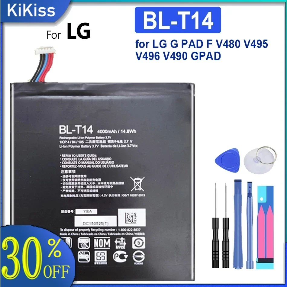 BL-T14 Replacement Battery for LG Pad 8.0, V480, V495, V496, V490, Rechargeable Batteries, 4000mAh