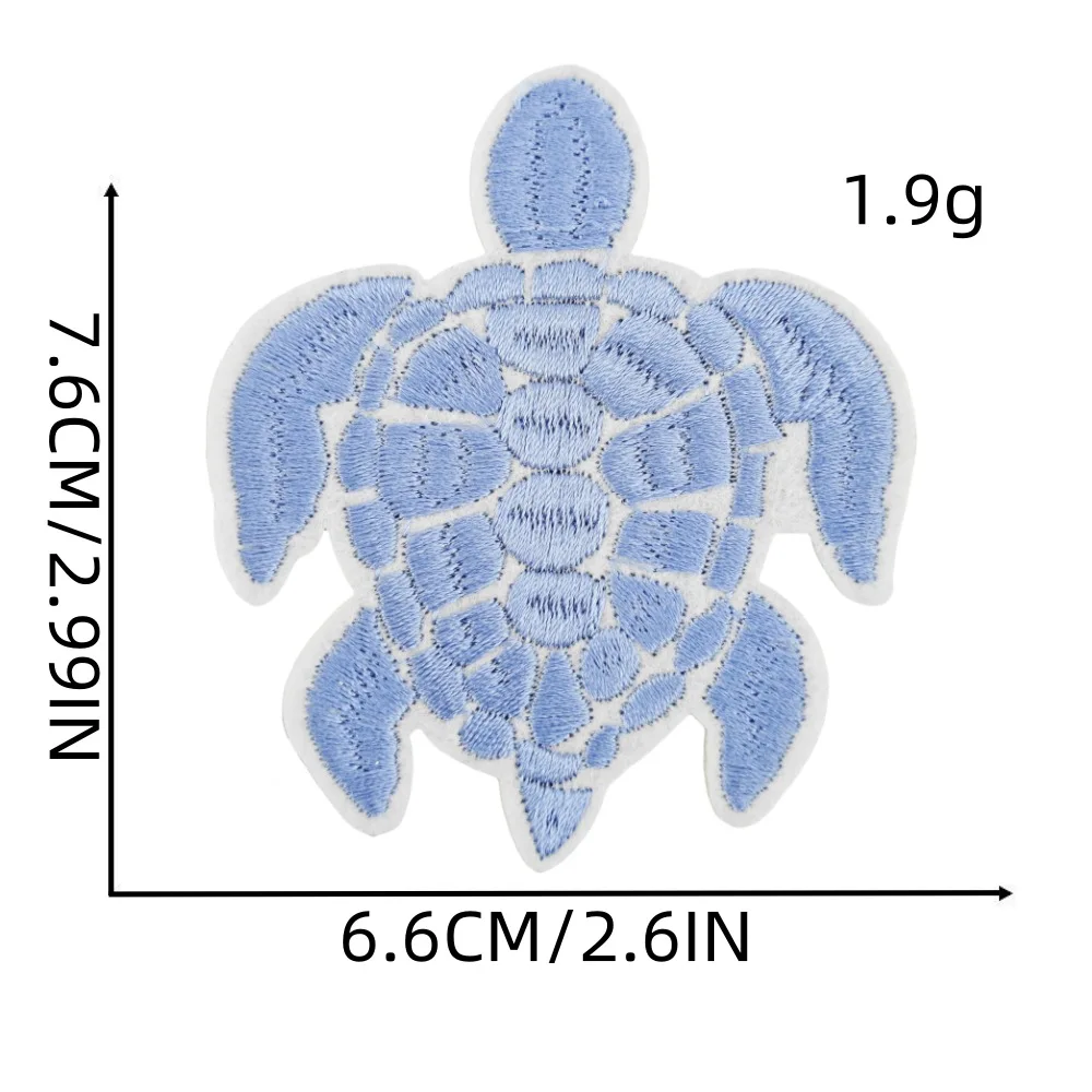 Sea turtle Embroidered Iron On Patch Applique Diy Name Badge Alphabet Patches For Clothing Bag Accessories