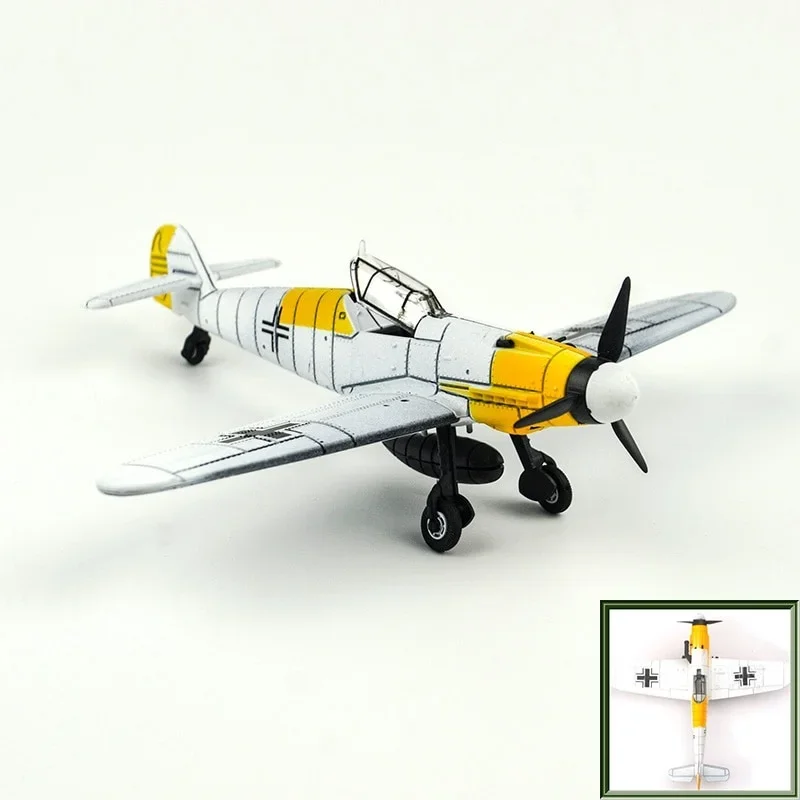 6 Colors 1/48 4d Assemble Military Model Toys Building Sets Airplane BF-109/F4U/Spitfire Fighter Diecast War-II Plane