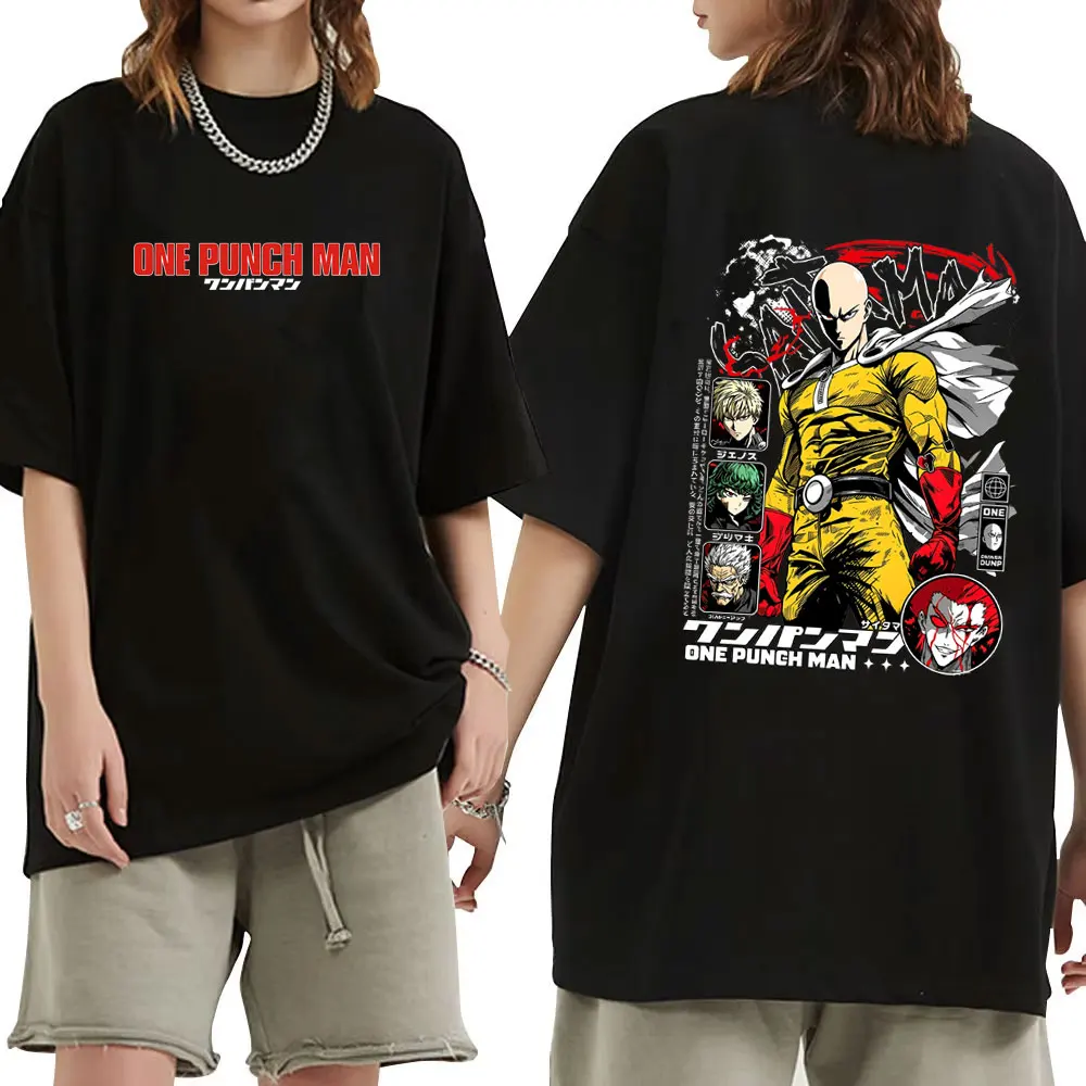 Anime One Punch Man T-shirt Funny Manga Saitama Graphic T Shirts Men Women Fashion Oversized Tshirt Tops Summer Male Casual Tees