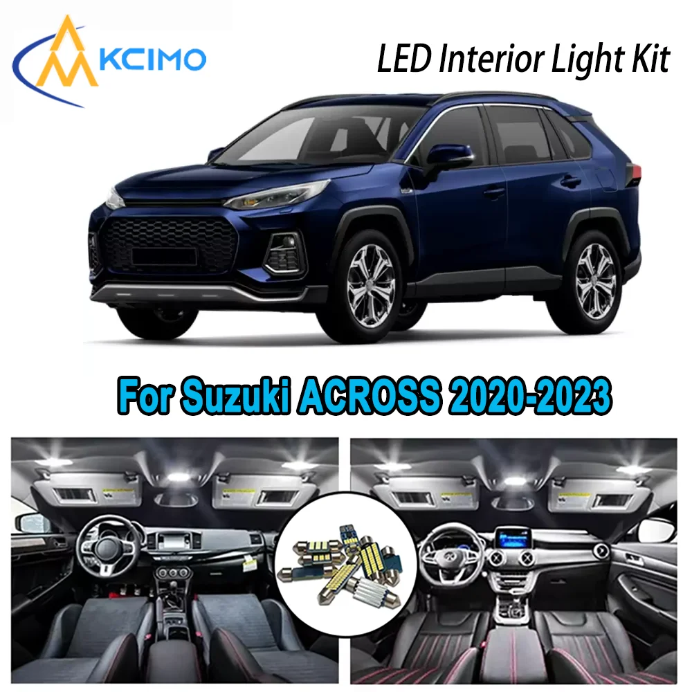 

Premium Bright LED Interior Light Kit for Suzuki ACROSS 2020-2023 2021 2022 2023 Dome Map Trunk Car Lamps with Canbus No Error