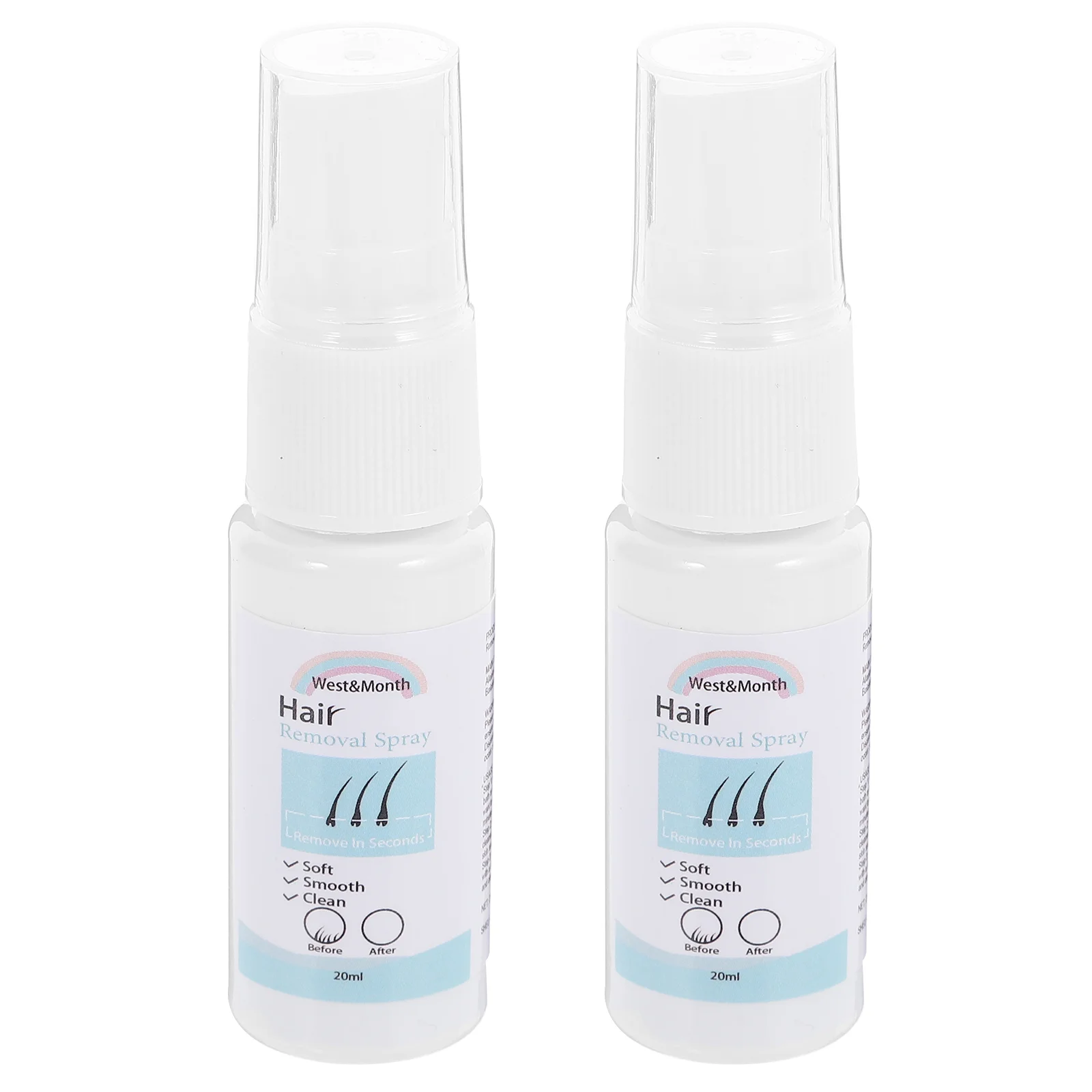 2 Bottles Hair Removal Spray Painless Inhibitor Cream No Stimulation Mild - Portable Man Miss Epilator