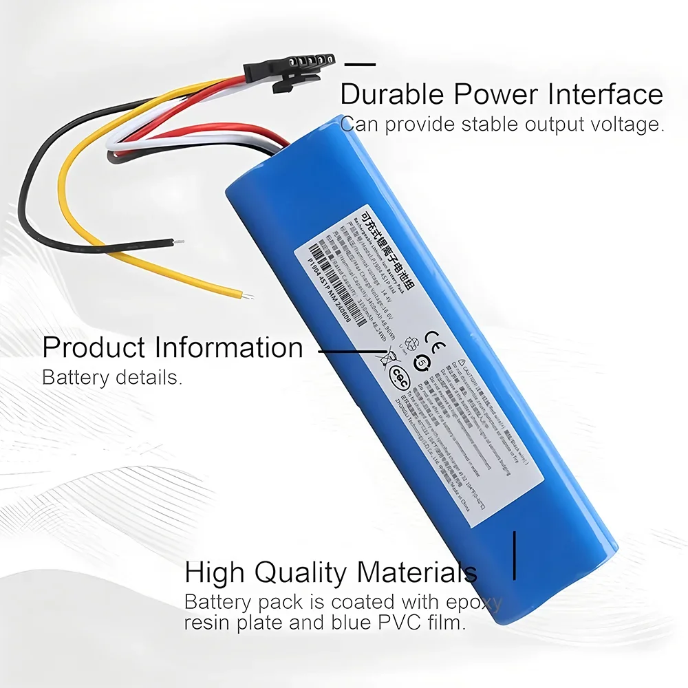 ل CECOTEC CONGA 3090 14.4 V 12800 mAh 3091 3092 2090 1690 1890 جهاز آلي لتنظيف الأتربة بطارية حزمة استبدال الملحقات