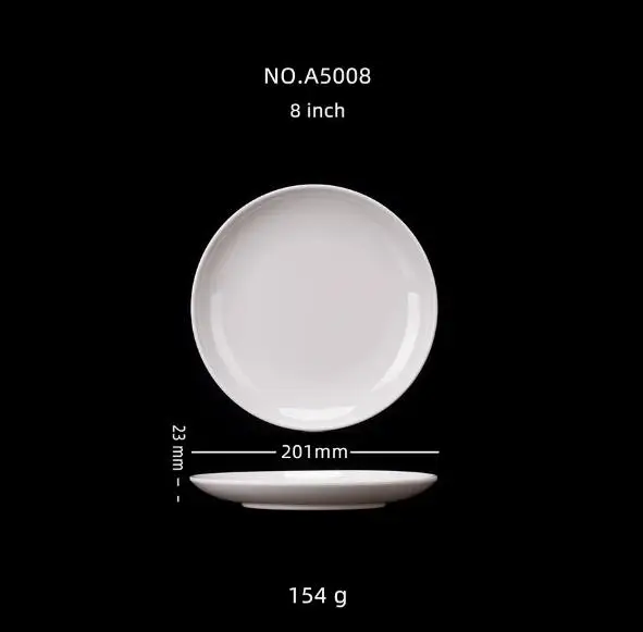 

White Round Dinner Plates Reusable Plastic Serving Trays Lightweight Shatterproof Elegant For Picnic Party Buffet