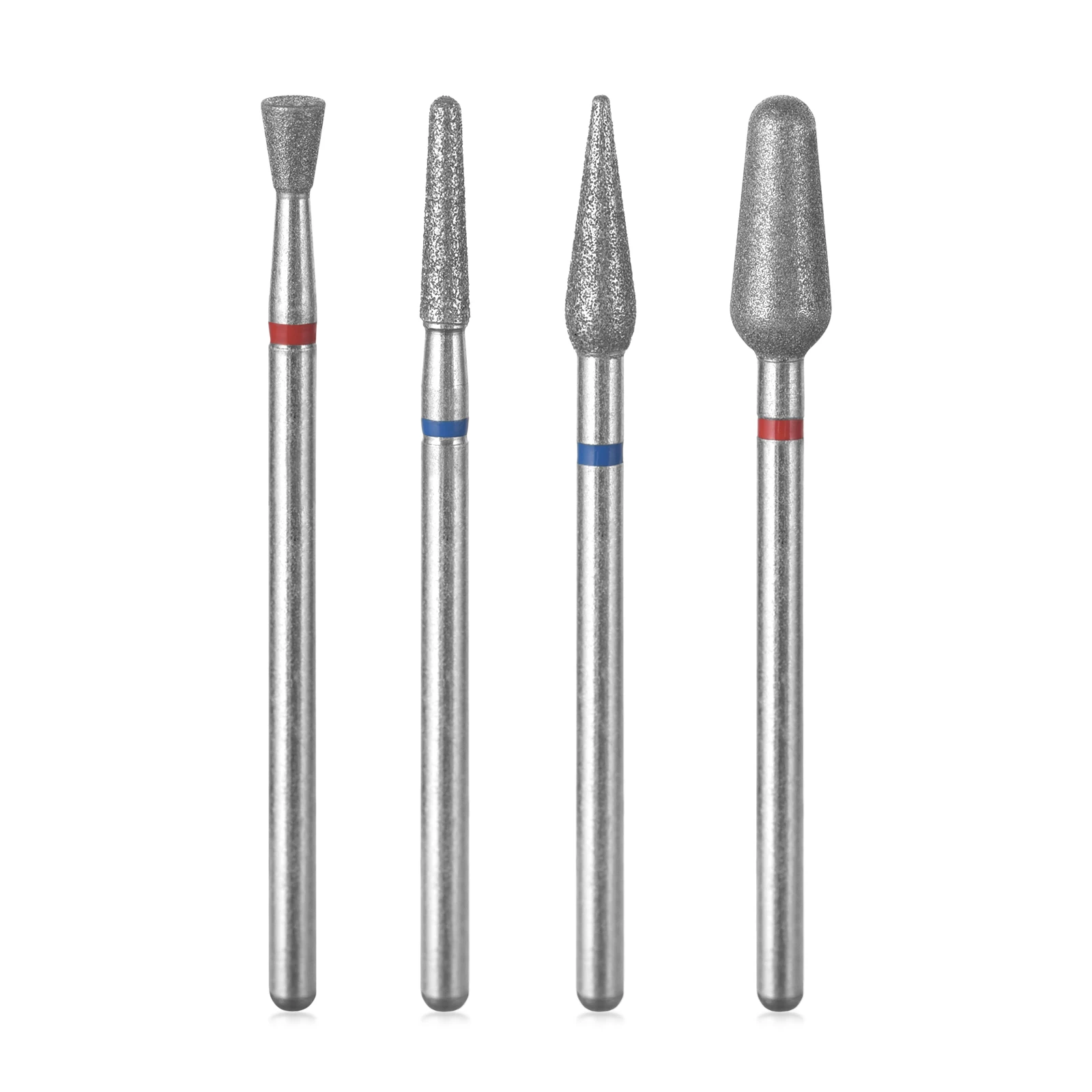 10 pz/set punte da trapano per unghie diamantate 1.5mm punta per cuticole professionale per trapano per unghie lucidatura fresa accessori per manicure