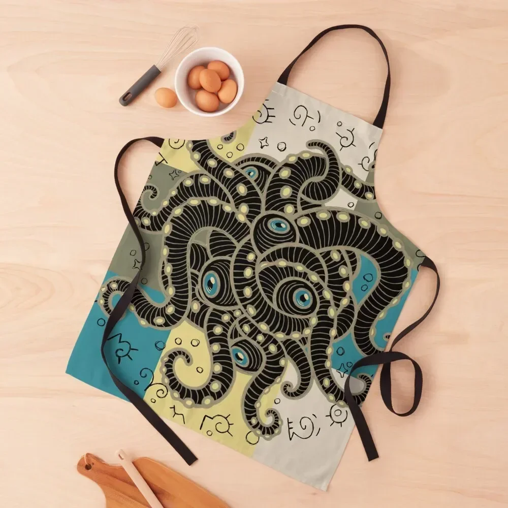 

Vintage Cthulhu Apron Cute Kitchen Accessories For Cooking kitchen girl kitchen gadgets Apron