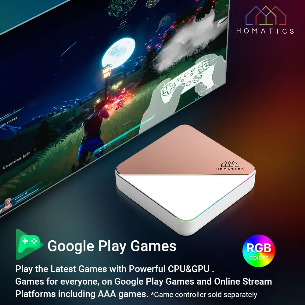 HOMATICS Box R 4K Plus TV Box AndroidTV 14 ATV Netflix Google معتمد Amlogic S905X4 DTS Audio Dolby Vision Atmos Wifi6 1000M