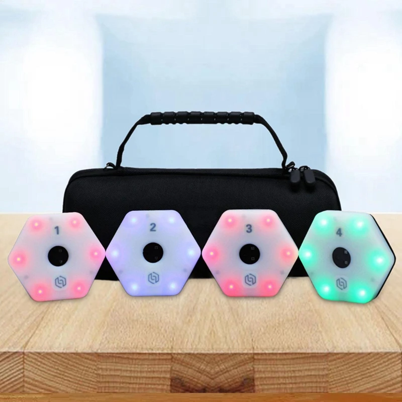 ABJX جديد 4 قطعة رد الفعل التدريب ضوء أجيليتي استجابة جهاز التدريب LED وامض سهل الحمل لكرة السلة كرة القدم