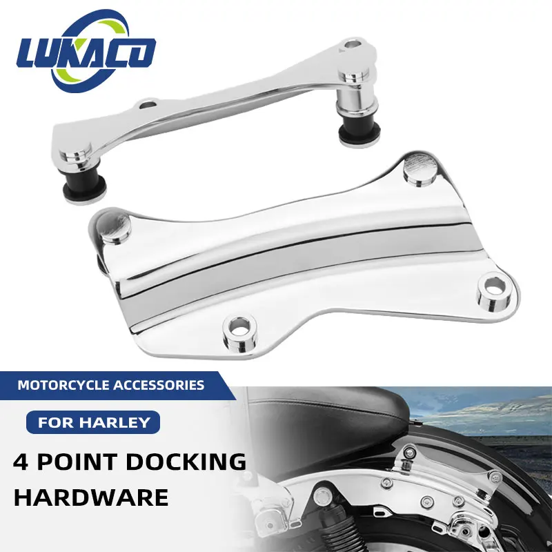 

Motorcycle Chrome Detachable 4 Point Docking Hardware Kit For Harley Touring Road King Street Glide FLHT 2014-2022