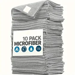 Light gray cleaning cloth set, with highly absorbent, soft and stain-removing fabric
