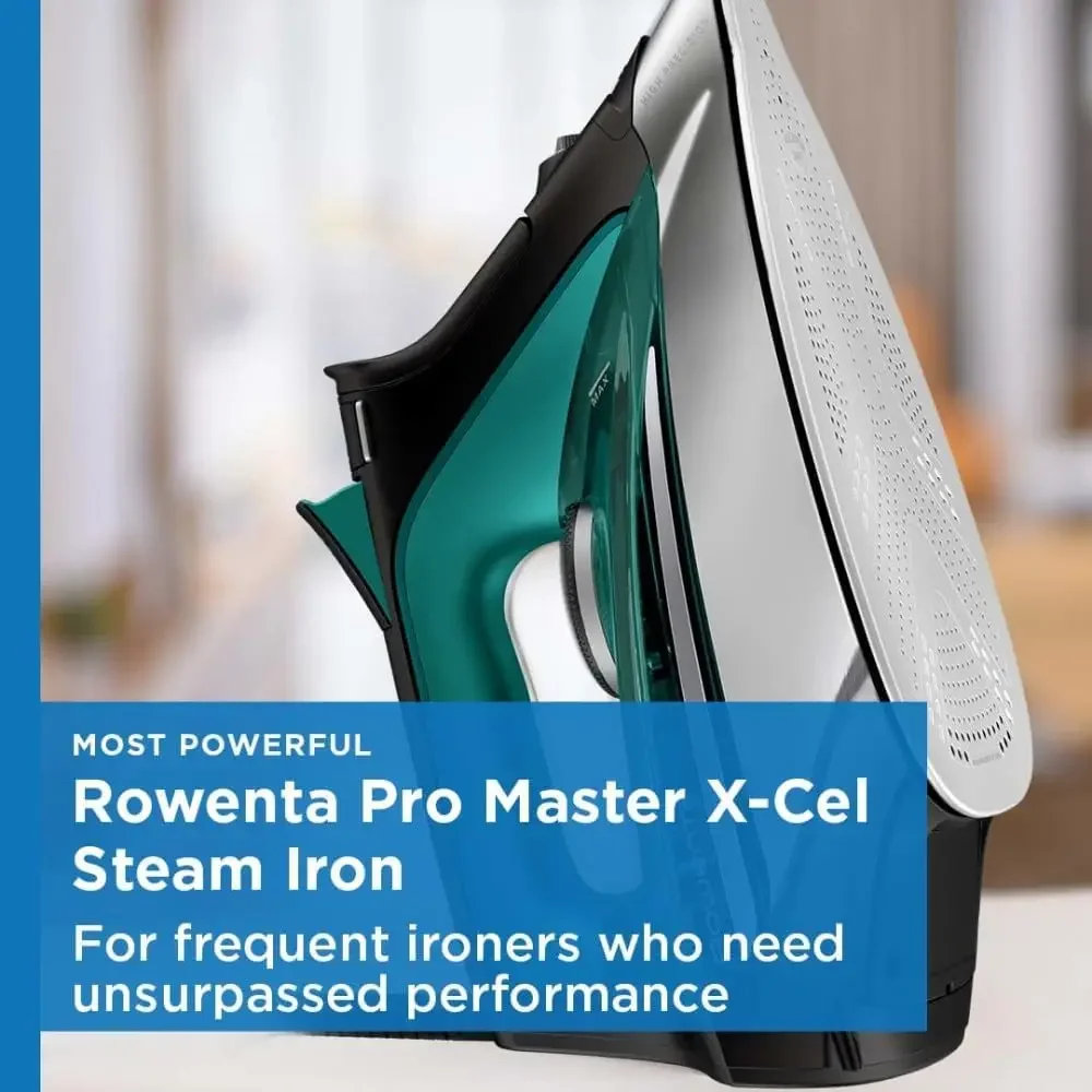 NEW Pro Master Stainless Steel Soleplate Steam Iron for Clothes, 210 g/min, 400 Microsteam Holes, Cotton, Wool, Poly, Silk