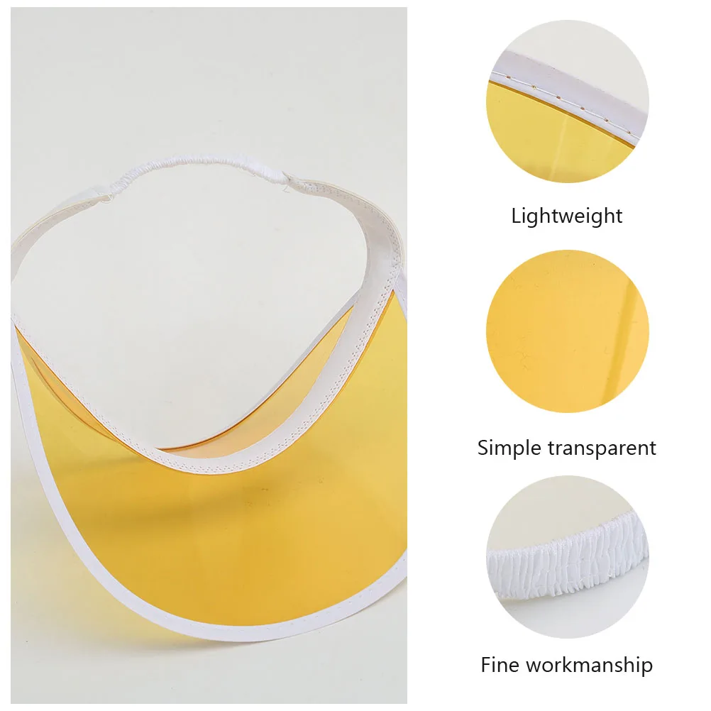 

5pcs UV Proof Sun Hat Lightweight Transparent Caps for Beach Vacation Outdoor Protection Summer Hats Wide Brim