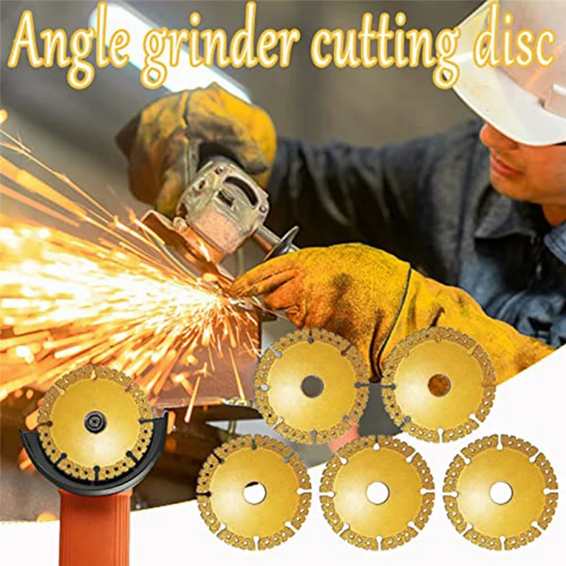 A81M Baru 5 Buah Cakram Tidak Bisa Dihancurkan untuk Penggiling Cakram Tidak Bisa Dihancurkan 2.0 untuk Memotong dengan Lancar, Chamfering Emas