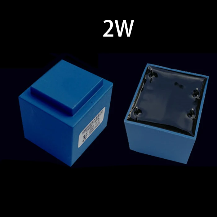 

EI 2W 2VA AC 220V To 9V 12V Mini Sealed Plug In PCB Board 4 Pin 10/20mm Pitch Welding Power Isolation Epoxy Potting Transformer