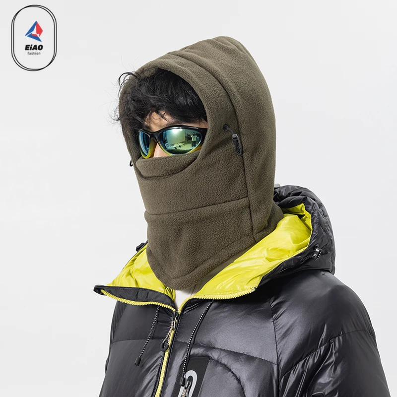 الشتاء الصوف قبعة الرجال سمكا قبعة صغيرة سدادات حماية الأذن محبوك قبعات الصوف وشاح للرقبة قبعة في الهواء الطلق يندبروف أفخم قبعات التزلج الدافئة #1