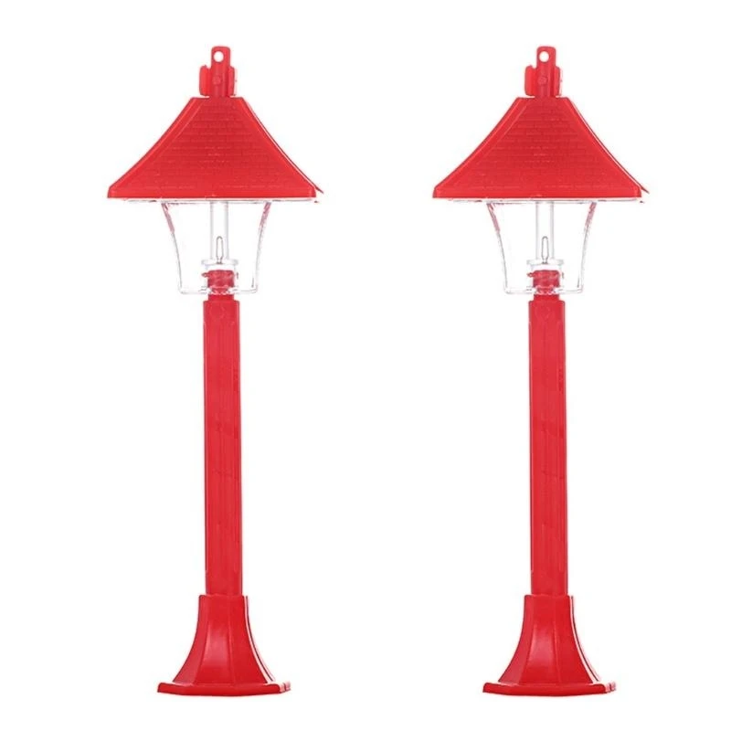 

2PCS LED Lampposts Garden Lamp Model for 1/12 Scale Dollhouses Crafting Project