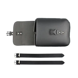 Motorcycle Saddlebags PU Leather Side Tool Bag Luggage Saddle Bags Cycling Storage Kit Side Bag Black Universal
