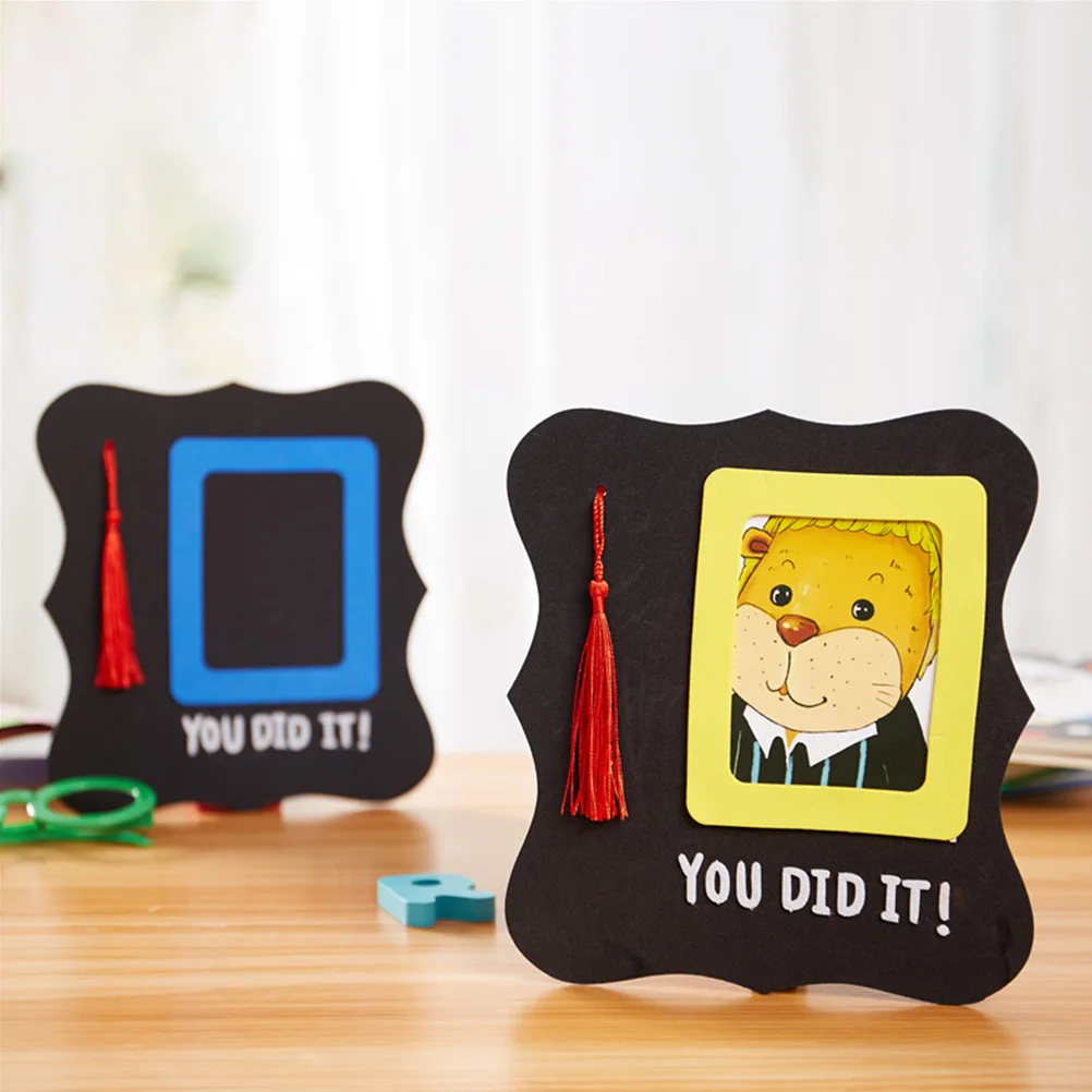 3 مجموعات من مواد صنع إطار الصور DIY مجموعة قماش غير منسوجة لأنشطة الوالدين والطفل ومستلزمات تعليمية لسطح المكتب