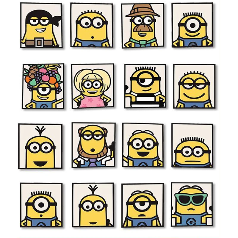 Despicable Me Minions Kawaii Cartoon Stickers Waterproof Decorative Stickers Cartoon Creative Car Stickers Children Gift