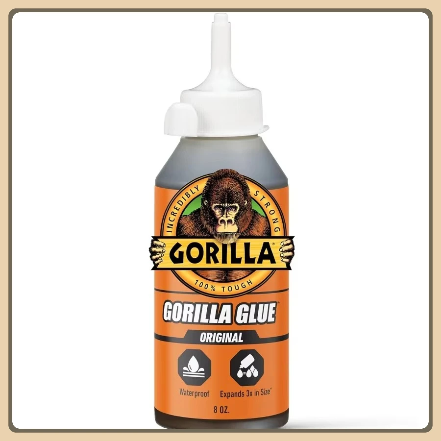 Colla Gorilla impermeabile multiuso, formula espandibile marrone da 8 once per legno e artigianato