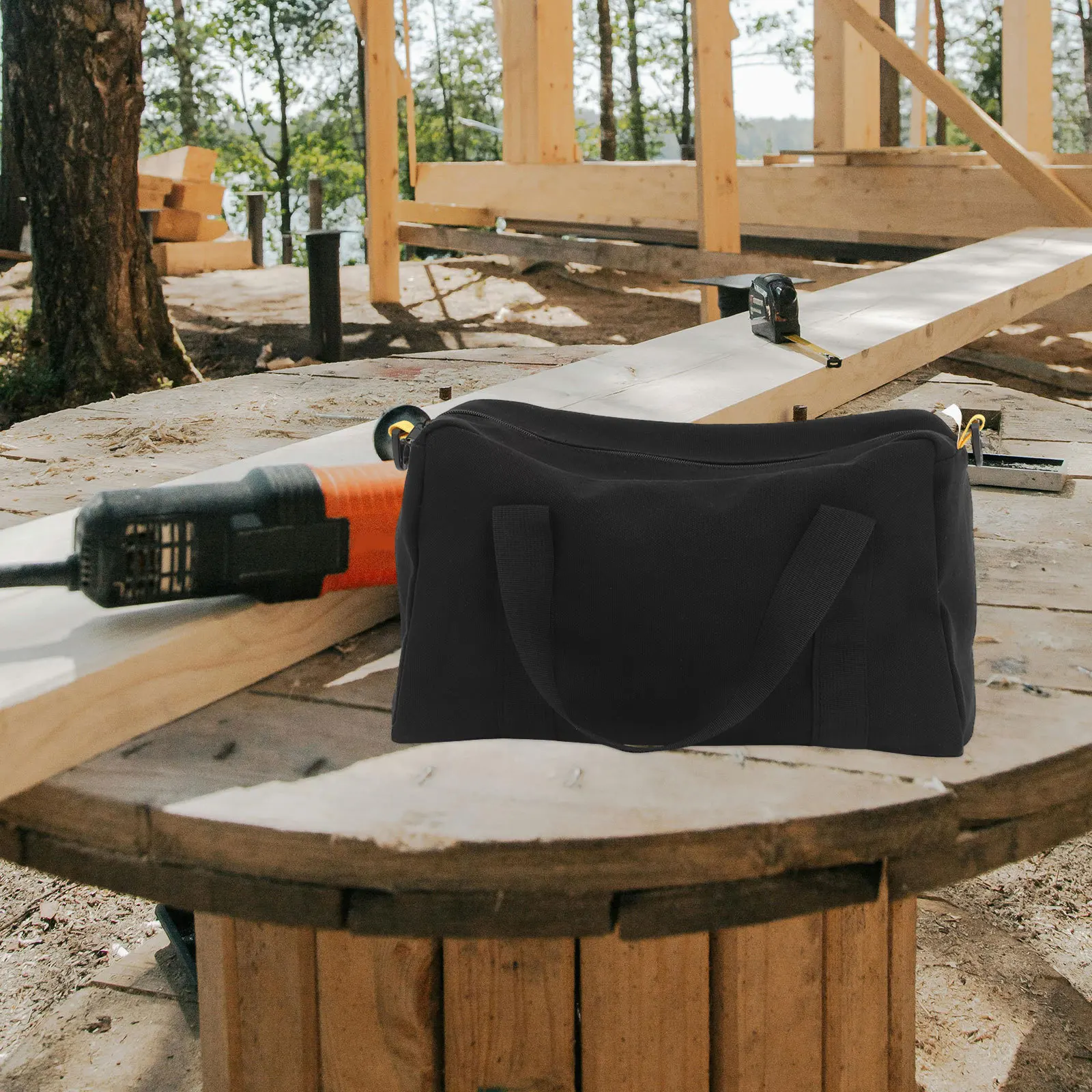 

Multifunctional Tool Bag Large Capacity Heavy Duty Canvas Storage Organizer Portable Repair Tool Carrier For Electricians