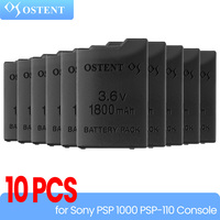 OSTENT 2/5/10pcs Real 1800mAh 2200mAh 3.6V Lithium Rechargeable Battery Pack Replacement for Sony PSP 1000 PSP-110 Game Console