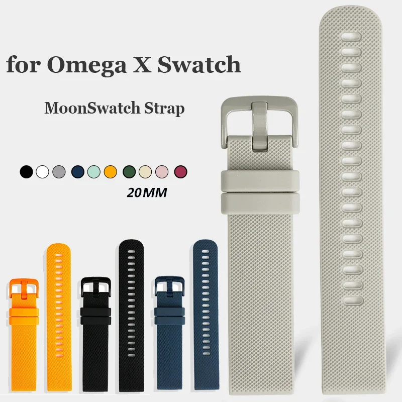 Silikon kautschuk armband für Omega X Swatch Joint Moons watch Planet Uhren armband Männer Frauen Sport wasserdichtes Armband Zubehör 20mm