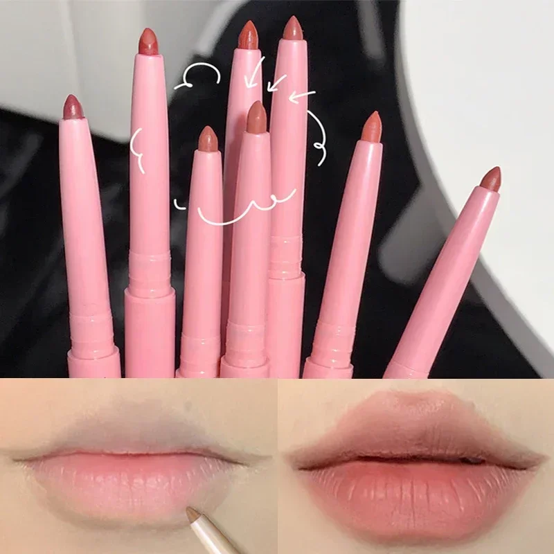 8 Kleuren Matte Waterdichte Nude Roze Voering Pen Sexy Rode Bruine Contour Tint Lippenstift Potlood Make-Up Langdurige Lip Liner Cosmetisch