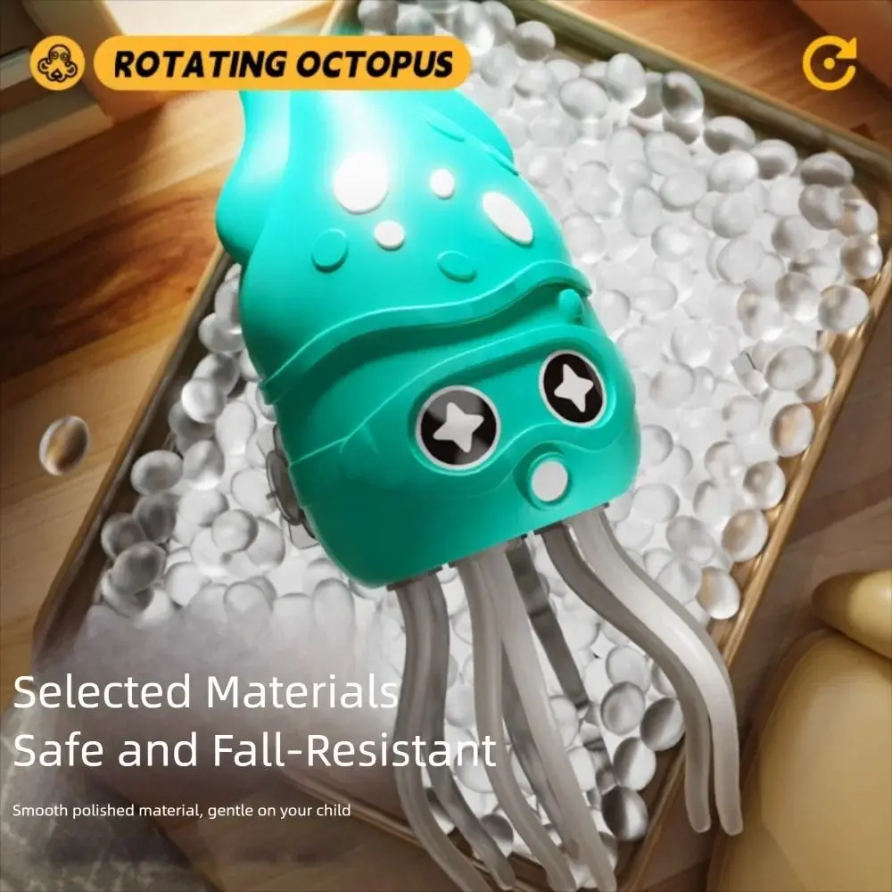 플라스틱 전기 춤추는 문어 장난감, 조명과 함께 움직이는 인터랙티브 문어 장난감, 이동 가능한 수집품