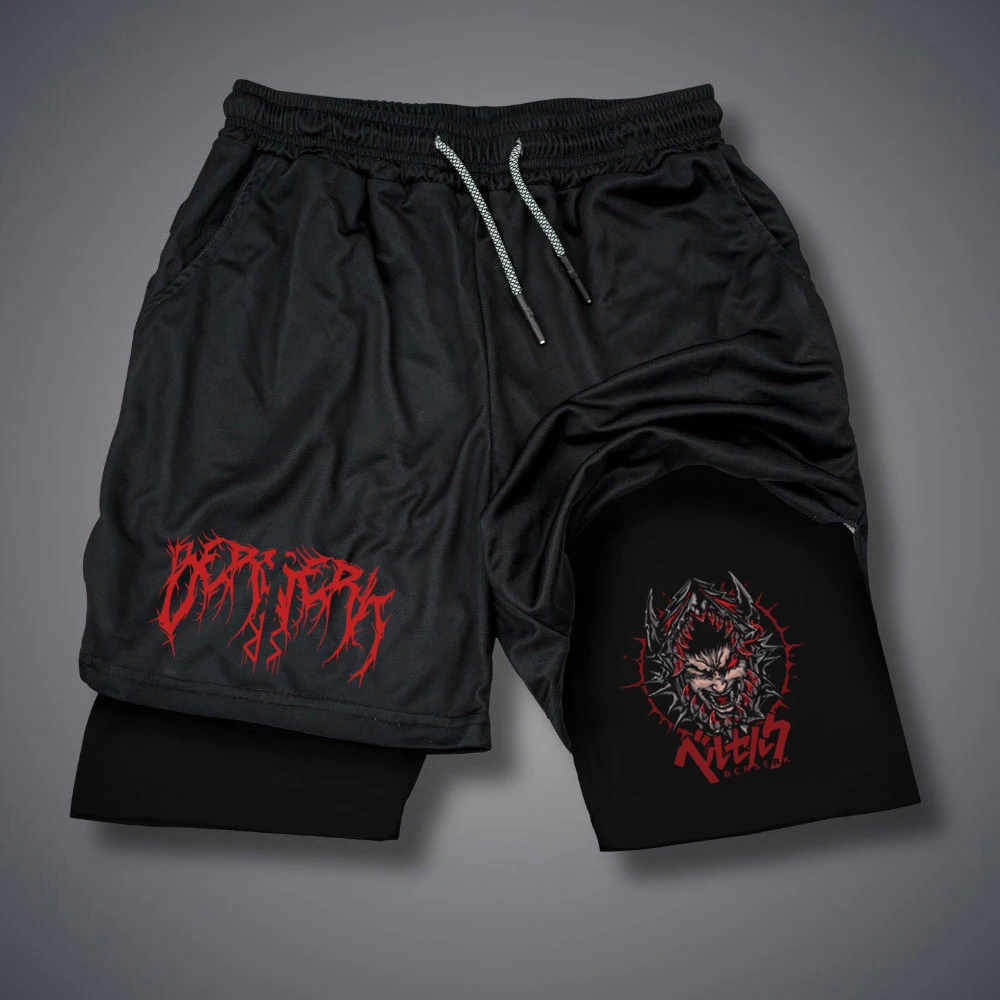 2-in-1-Kompressionsshorts für Herren, Fitnessstudio, Workout, Laufshorts mit Handytaschen, sportliche, schnell trocknende Activewear – Detail 11
