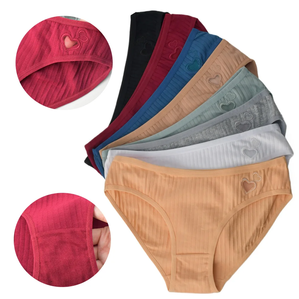 

Pure Cotton Underwear Panties For Women Heart Briefs Female Triangle Underpants Woman Soft Panti Intimate sexy Lingerie Panty