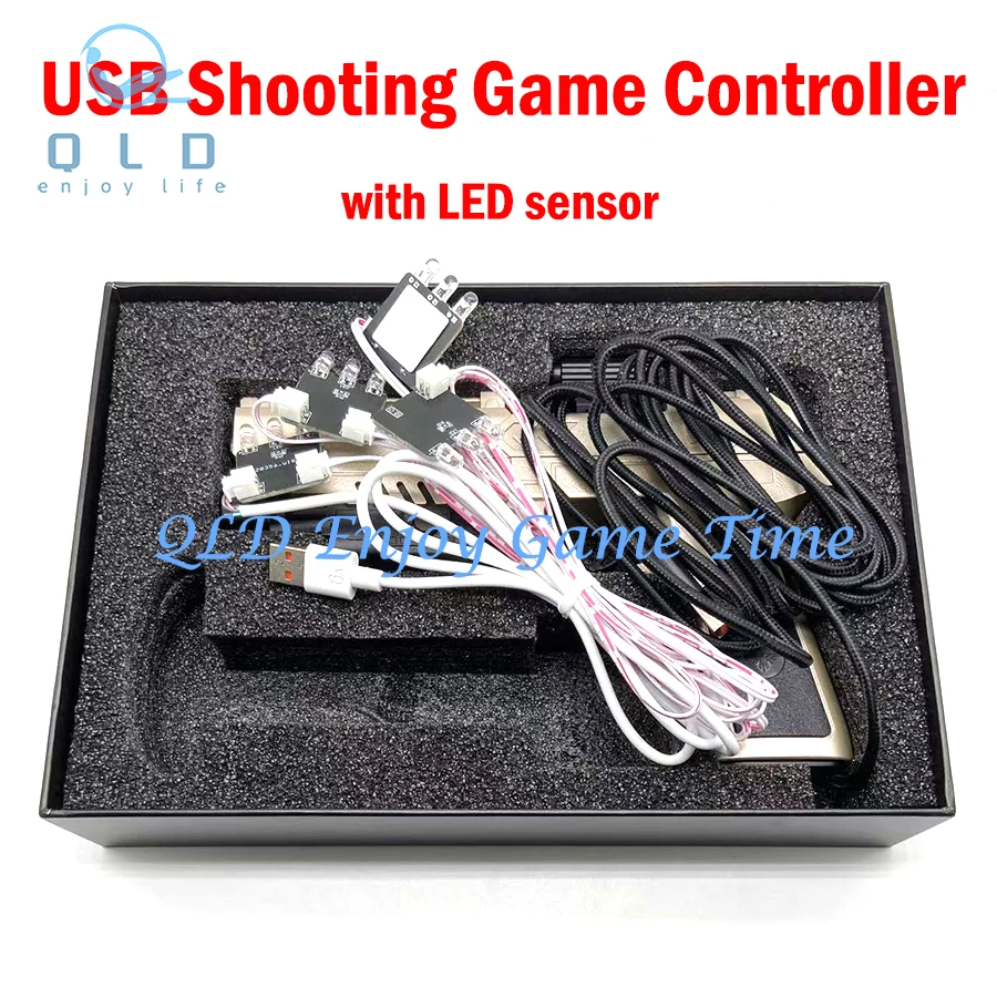 1PCs New USB Wired / Wireless Light Gun Gamepad, Shotting Game Controller, Used For PC With LED Sensor Arcade Game DIY Parts