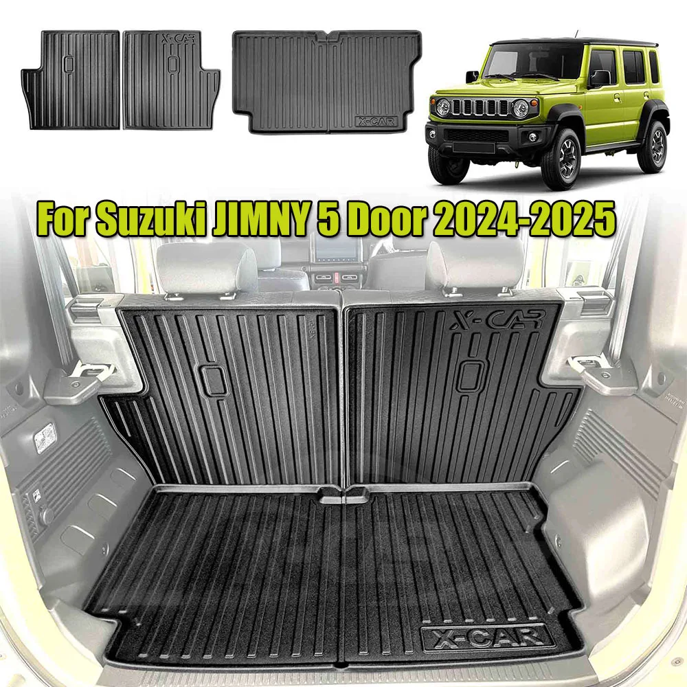 

Для Suzuki JIMNY 5-дверный 2024-2025: Всепогодные автомобильные коврики на заказ, совместимые с Jimny 5-дверный, водонепроницаемые коврики-подкладки.