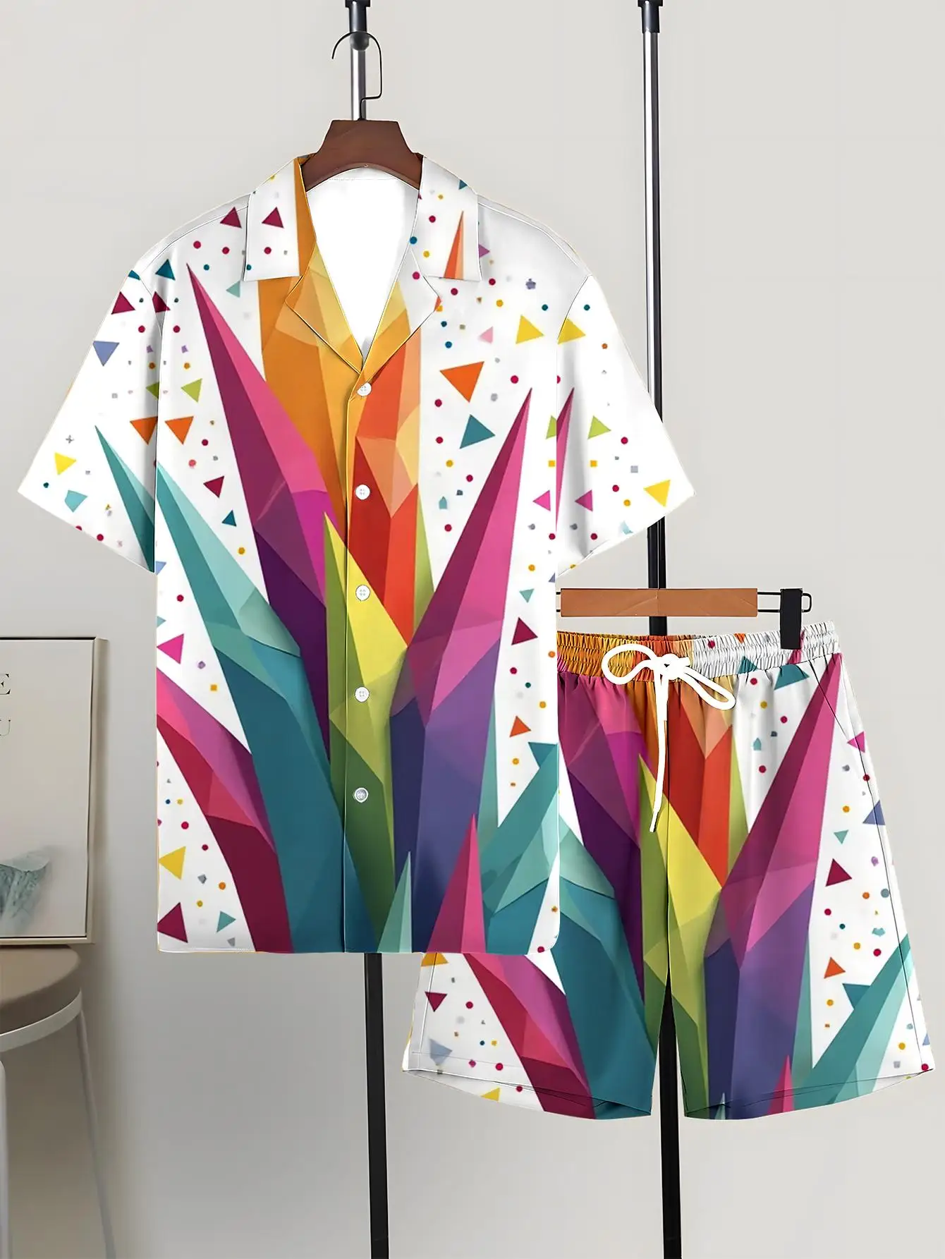 

Men's Shirt Sets 2026 Spring/Summer outfits two piece drip clothing sets for men Graphic 3D Printed Y2k tracksuits jogging set