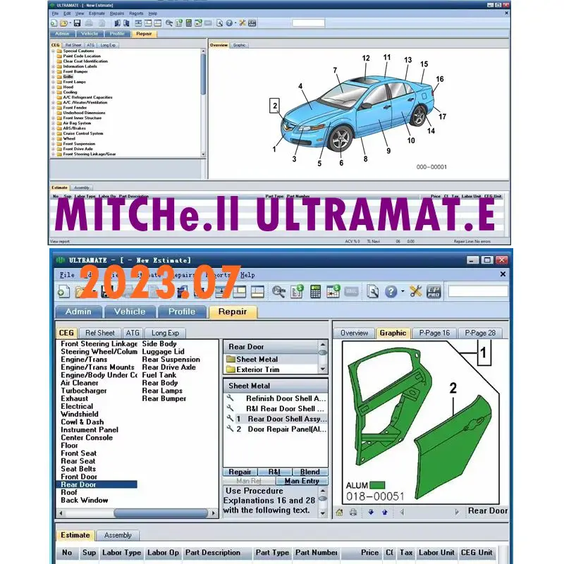 2025 HOT SELL MITCHEL ULTRAMATE 7 COMPLETE ADVANCED ESTIMATING SYSTEM +2023.07 MITCHEL ULTRA MAGNESIUM IRON PATCH THAT NEVER