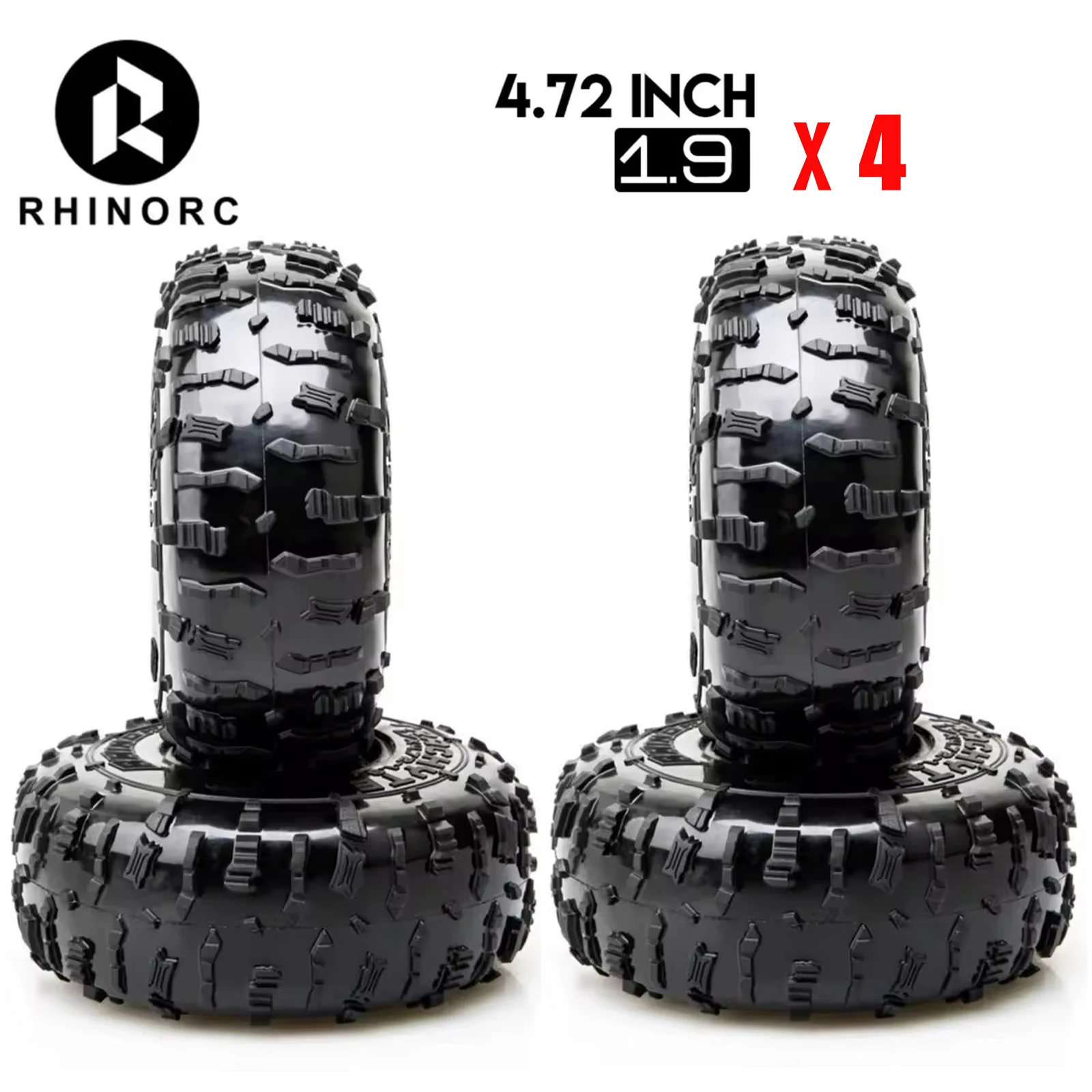 

TRACHYTE 2 Pairs Competition Tires Super Sticky 1.7 X 4.72 - 1.9 Inch Super Sticky Rubber for High-Performance Crawling