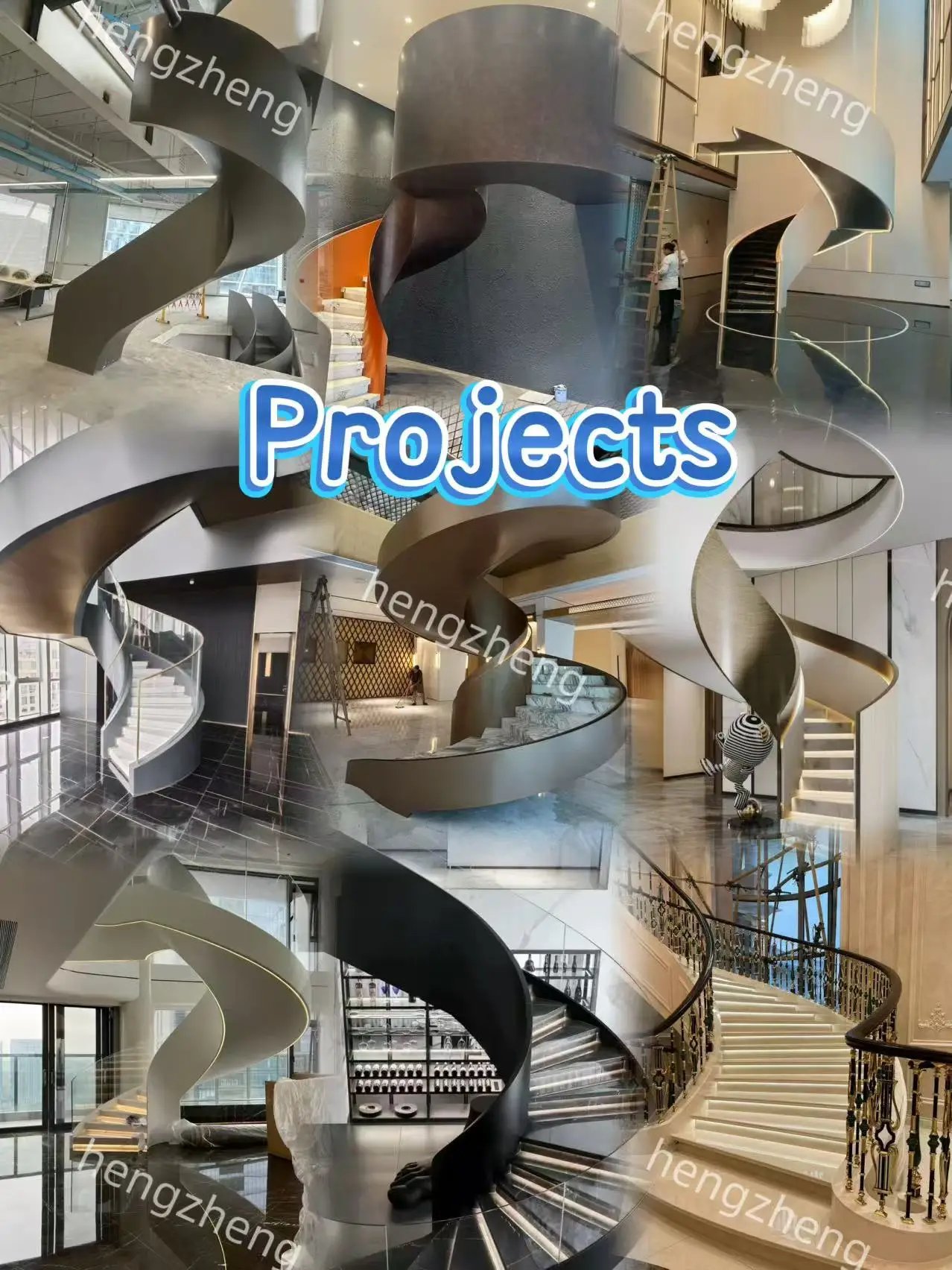 Personalizzazione Scale sospese personalizzate Scale per ville semplici in stile moderno e semplice e scale per hotel