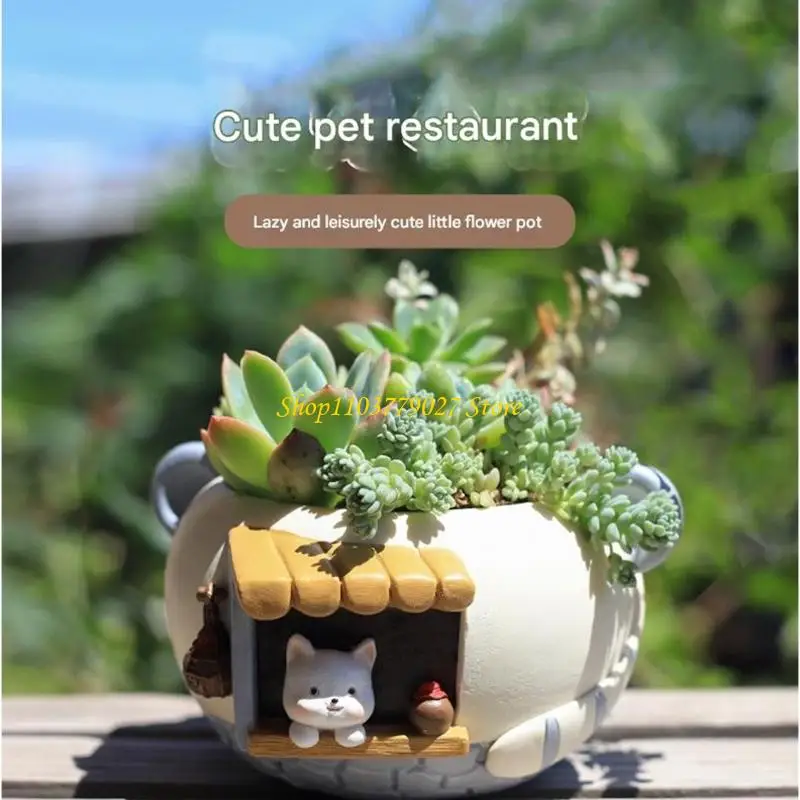 

C4DF Креативный мини-пейзажный цветочный горшок-контейнер с реалистичной текстурой для DIY садовых проектов и украшения дома