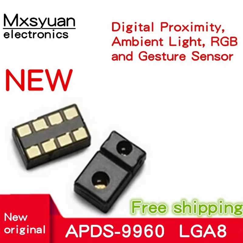 5pcs~50pcs/LOT New original APDS-9960 APDS9960 LGA-8 Digital Proximity, Ambient Light, RGB and Gesture Sensor