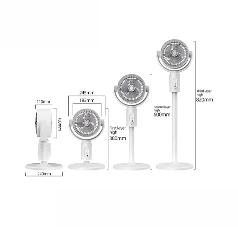 New USB Floor Fan Air Circulation Cooling Fan with Remote Control Household Electric Vertical Floor  Ventilation